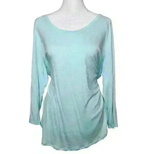 a.n.a women's sky blue 3/4 Length sleeve tee size large